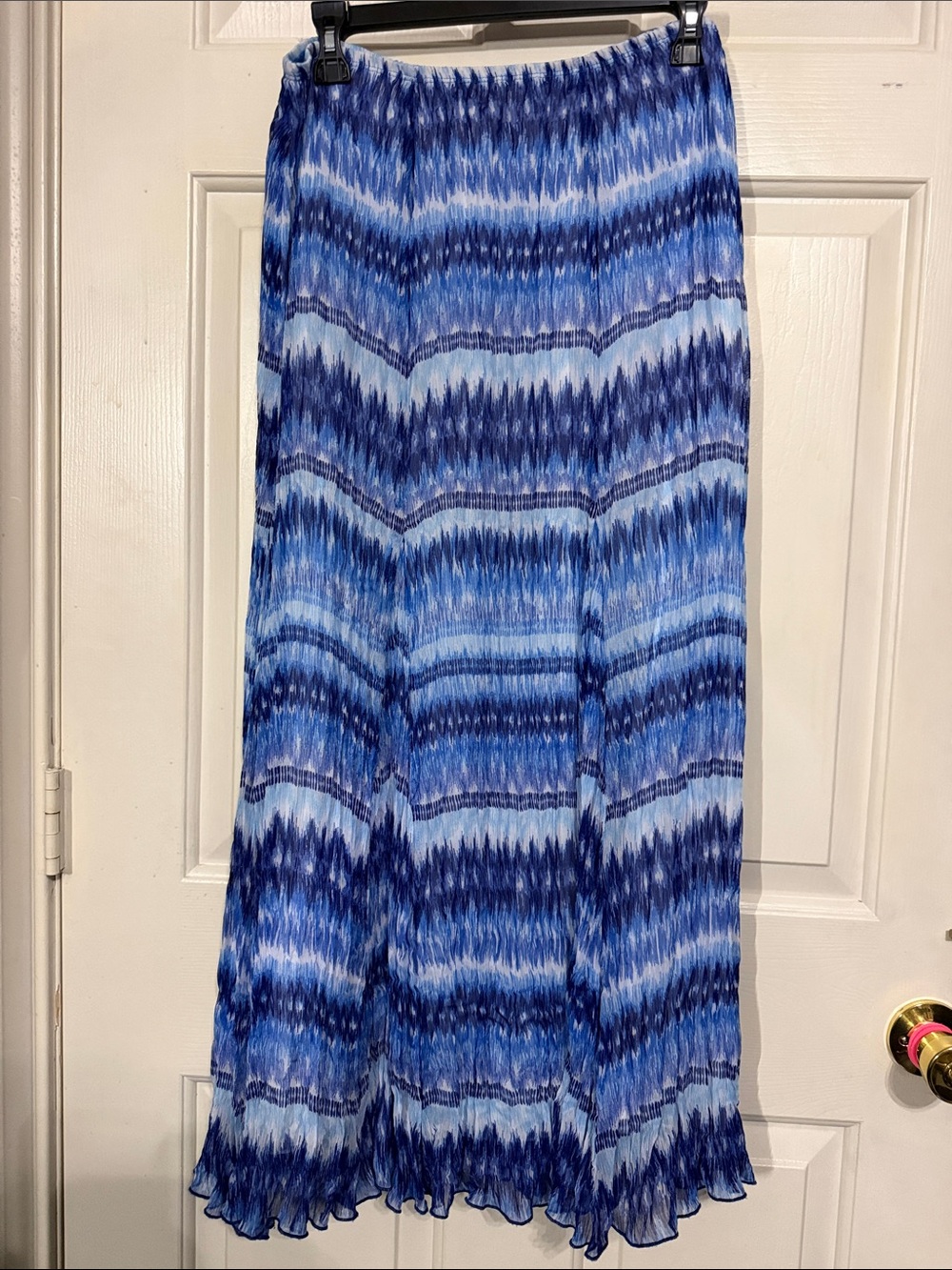 Ruby Rd. Blue Ombre Chevron Maxi Skirt